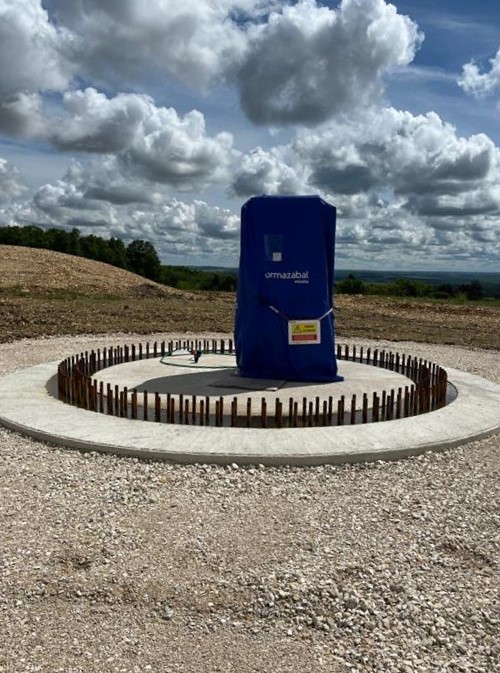 Fondation d'un repowering éolien